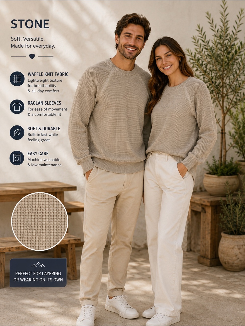J.Crew Textured Cotton Crewneck Sweater XXL NWT Beige Tan Pullover